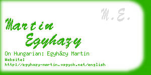 martin egyhazy business card